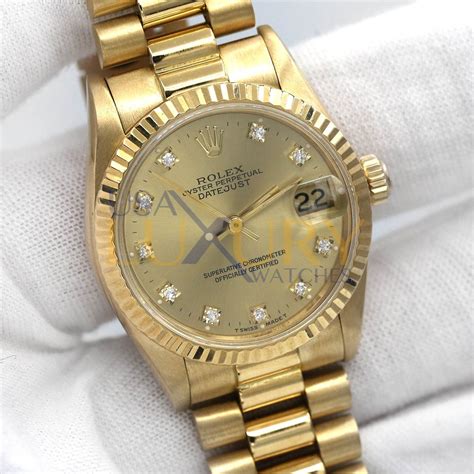 datejust gold rolex president|rolex datejust 31mm price.